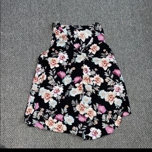 Torrid Black and floral light weight tank Size 0